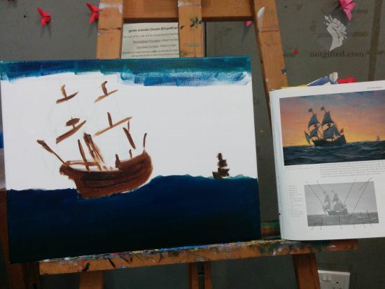First Boat Painting - in the making