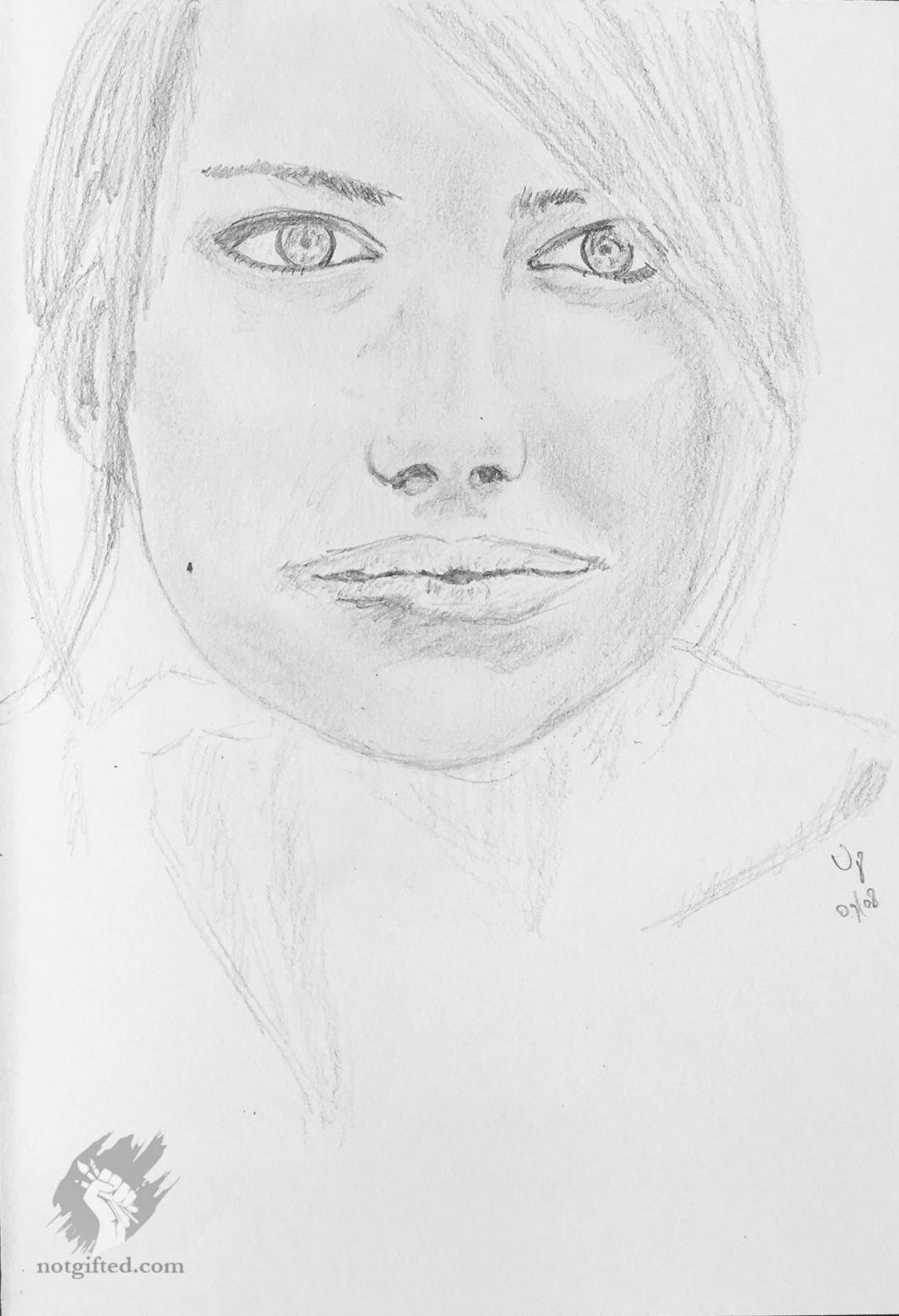 Failed female portrait