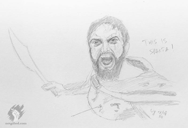 300 - This is Sparta drawing