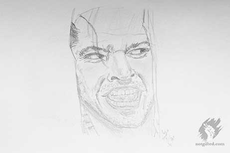 Jack Nicholson The Shining - drawing