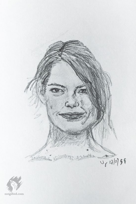 Emma stone drawing