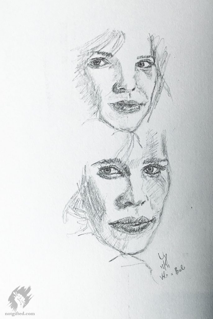 Face study drawing