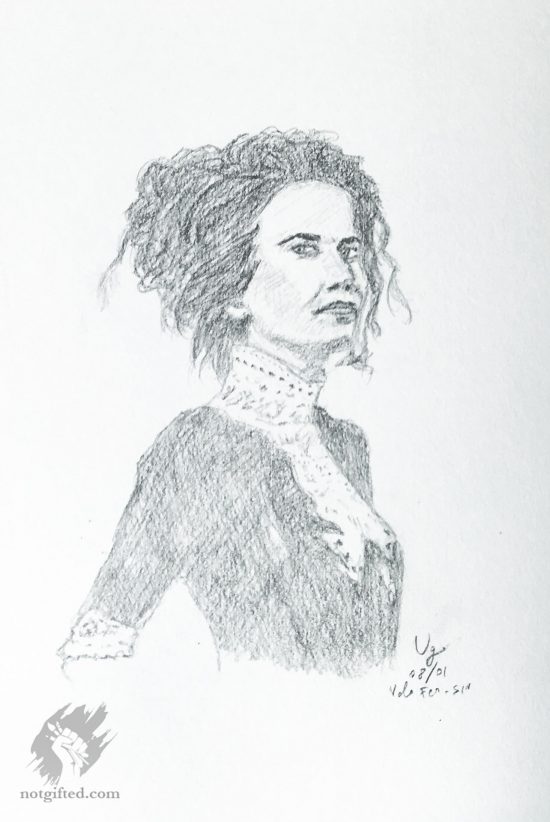 Eva Green drawing - Penny Dreadful