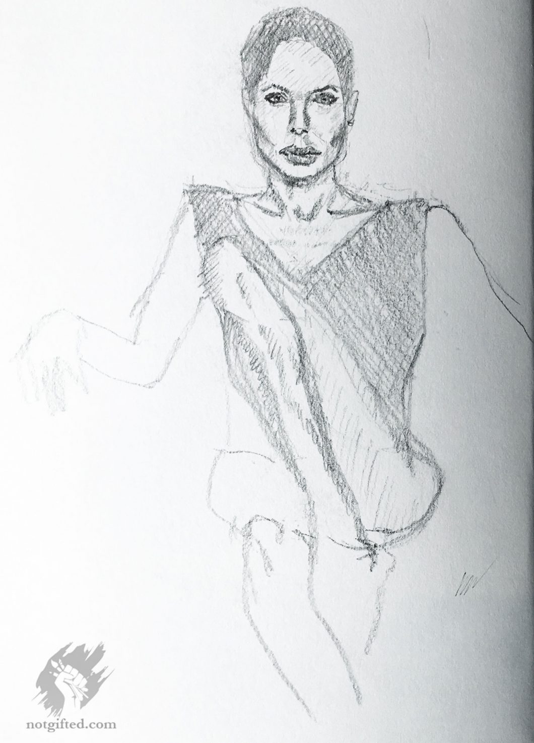 Model's legs - drawing
