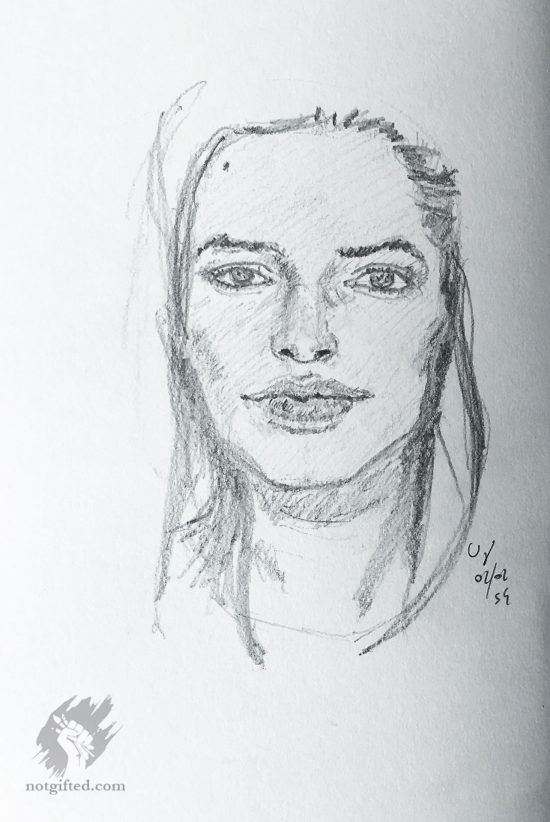 Emily Ratajkowski drawing again