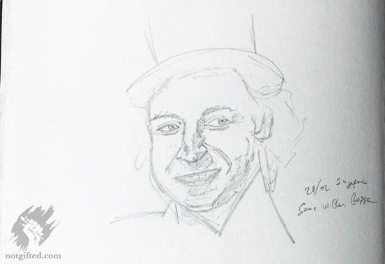 Willy Wonka rough sketch