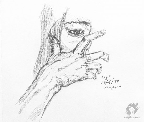 Face & hand drawing
