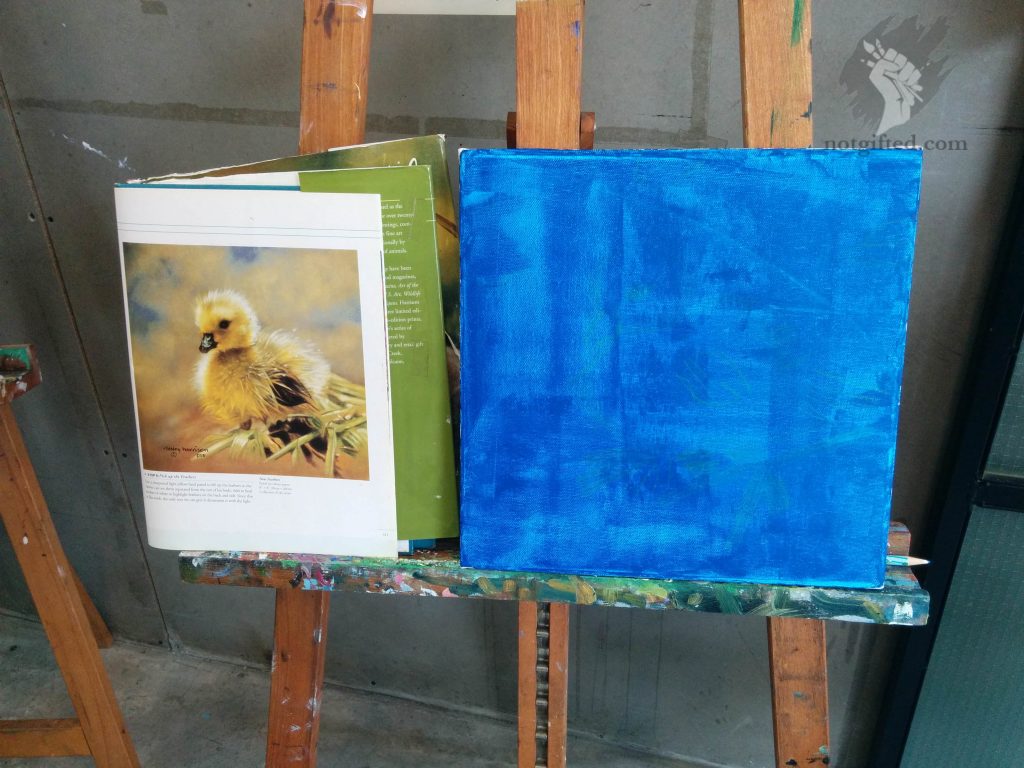 My 2nd painting - chick/duckling - the base