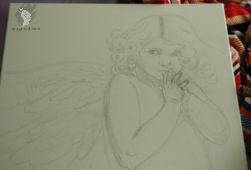 Angel pencil sketch