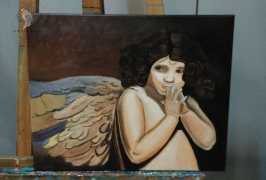 Angel painting - first full layer