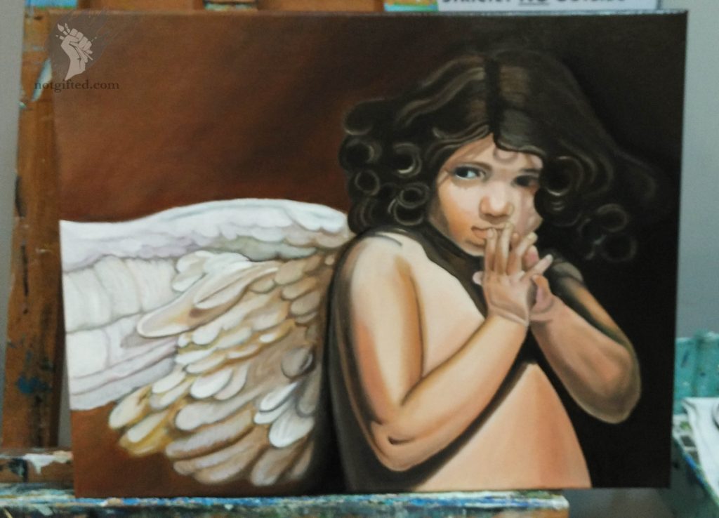 Angel painting - the wings