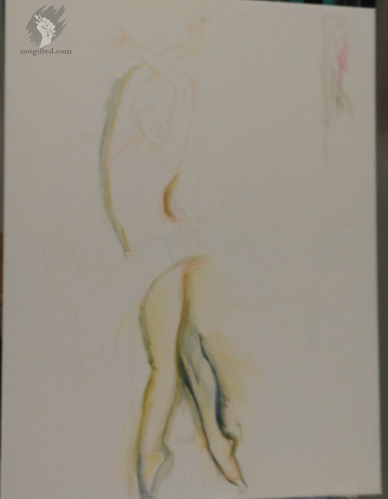 Dancer painting - sketch