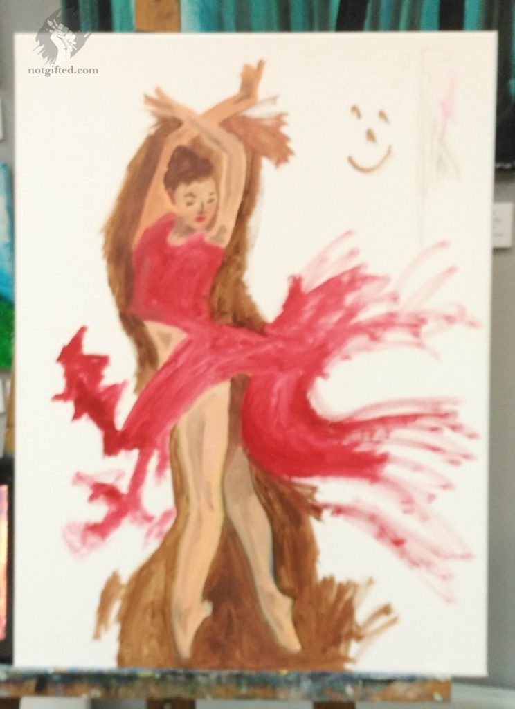 Dancer painting - first layer :)