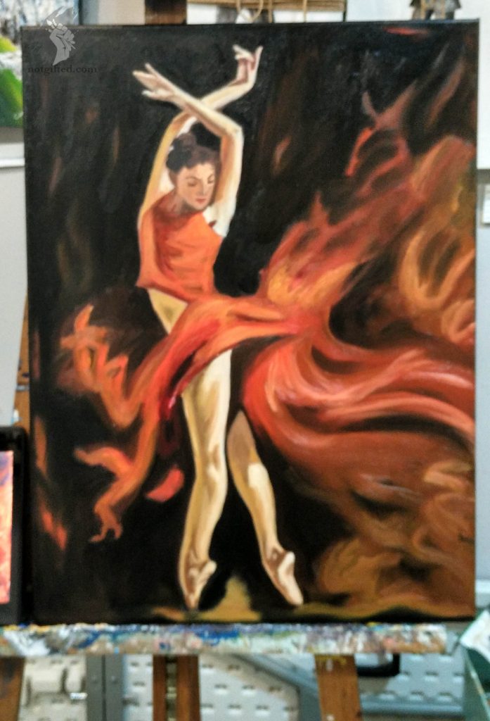 Dancer painting - more fire!