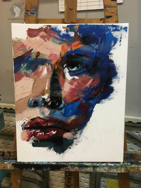 Palette knife portrait