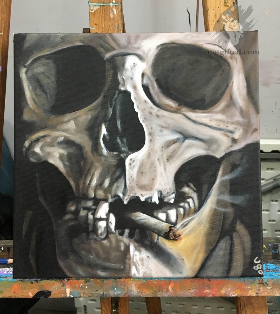 Skull painting - finished